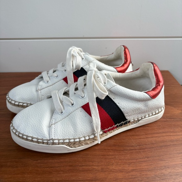 Steve Madden Shoes - Steve Madden Women's Lex Espadrille White Sneakers Shoes Stripes 6 M EUC Classic